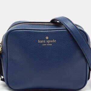 Kate Spade Kate Spade Blue Leather Double Zip Camera Bag